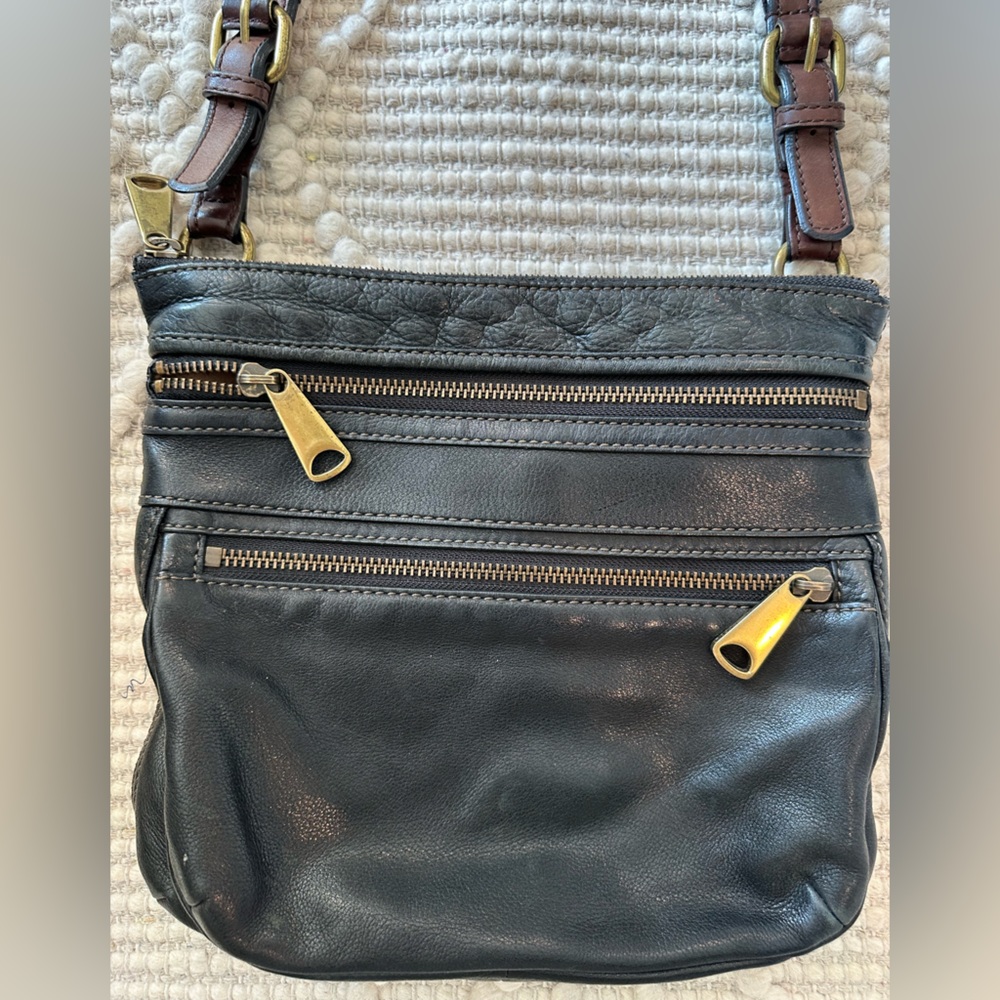 Fossil leather crossbody